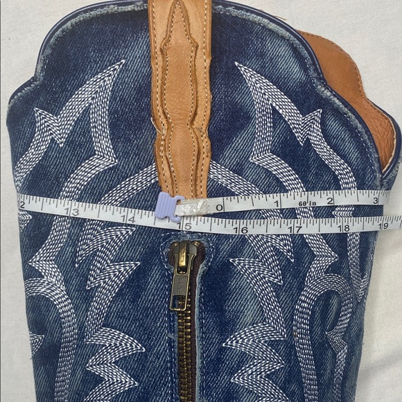 Dan Post Denim Darlin Stylish Blue Embroidered Leather Women western Boots - Picture 11 of 11